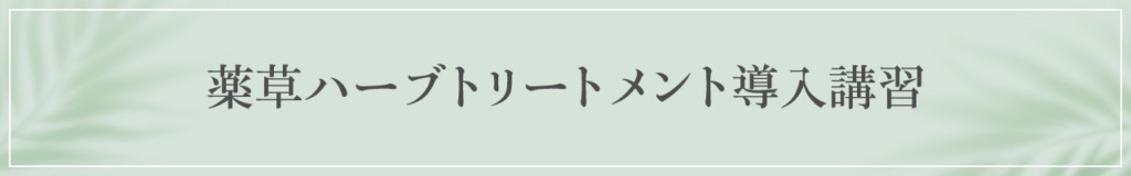 薬草ハーブトリートメント導入講習